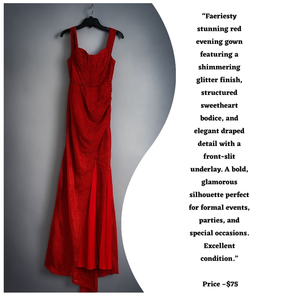 Elegant Red Evening Gown